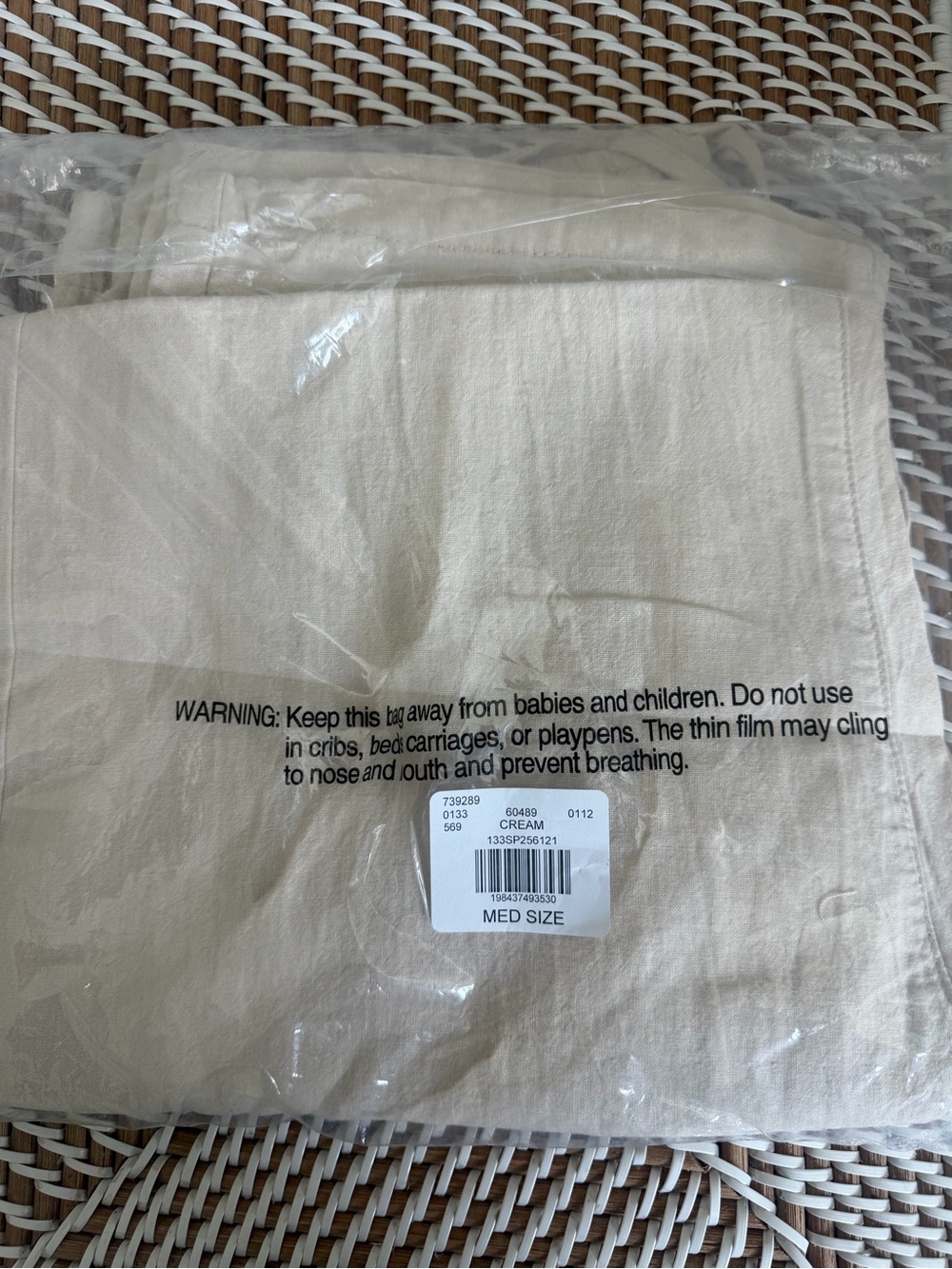 Cream Drawstring Linen Pants - Picture 3 of 5